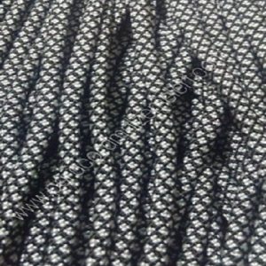 Paracord 550 İp, Paracord Paraşüt Bileklik  İpi Kristal Desenli Siyah Beyaz Renk - Görsel 2