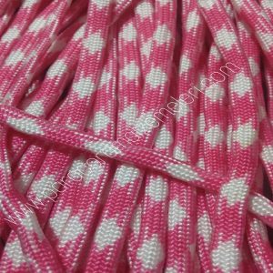 Paracord 550 İp, Paracord Paraşüt Bileklik İpi Pembe Beyaz Renk - Görsel 1