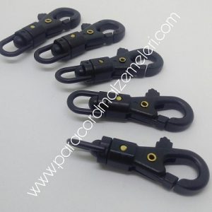 Paracord Anahtarlık  Siyah Plastik Klips - Görsel 2