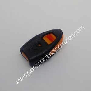 Paracord Bileklik Stopper Düdüklü Klips Turuncu Siyah Renk - Görsel 4