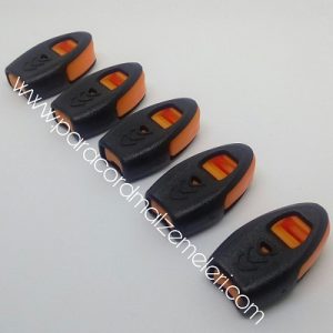 Paracord Bileklik Stopper Düdüklü Klips Turuncu Siyah Renk - Görsel 5