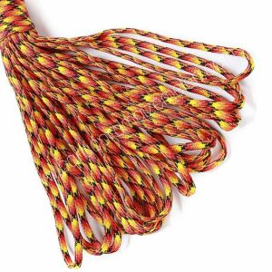 Paracord 550 Paraşüt Bileklik İpi Sarı,Kırmızı,Siyah Renk - Görsel 1