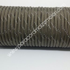 PARACORD 550 İP,Paraşüt Bileklik İpi Reflektörlü Kahve Renk - Görsel 3