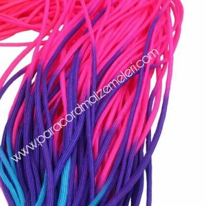 Paracord 550 İp, Paracord Paraşüt Bileklik İpi Gökkuşağı Renk Aralıklı - Görsel 4