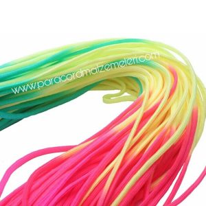 Paracord 550 İp, Paracord Paraşüt Bileklik İpi Gökkuşağı Renk Aralıklı - Görsel 3