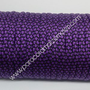 Paracord 550 İp, Paracord Paraşüt Bileklik İpi Kristal Desenli Mor Renk - Görsel 2