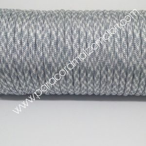 Paracord 550 İp, Paracord Paraşüt Bileklik İpi Gri Beyaz Renk - Görsel 1