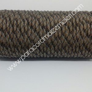Paracord 550 İp, Paracord Paraşüt Bileklik İpi Kahve Kamuflaj Renk - Görsel 5