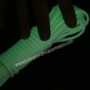 PARACORD 550 İP, Paraşüt Bileklik İpi Karanlıkta Yansıma Yeşil Renk - Görsel 1