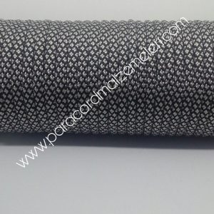 Paracord 550 İp, Paracord Paraşüt Bileklik  İpi Kristal Desenli Siyah Beyaz Renk - Görsel 1