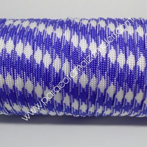 Paracord 550 İp, Paracord Paraşüt Bileklik İpi Mavi Beyaz Renk - Görsel 1