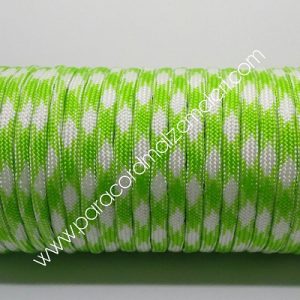 Paracord 550 Paraşüt Bileklik İpi Yeşil Beyaz Renk - Görsel 2