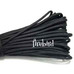 Paracord İp , Paracord 550 lb Paraşüt Bileklik İpi Siyah Renk - Görsel 1