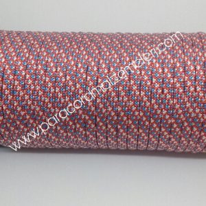 Paracord 550 İp, Paracord Paraşüt Bileklik İpi Kristal Desenli Kırmızı Mavi Beyaz Renk - Görsel 1