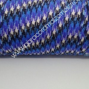 Paracord 550 İp, Paracord Paraşüt Bileklik İpi Mavi Beyaz Siyah Mor Renk - Görsel 1