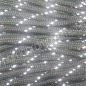 PARACORD 550 İP,  Paraşüt Bileklik İpi Reflektörlü Siyah Renk - Görsel 3