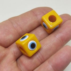 Paracord Aksesuar Nazar Boncuk Kavun Sarısı Renk - Görsel 3