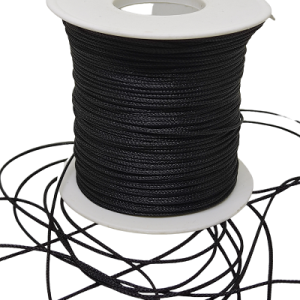 1 mm Paracord Bileklik İpi, Paraşüt iplik Siyah Renk - Görsel 2