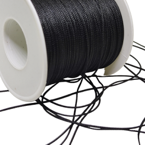 1 mm Paracord Bileklik İpi, Paraşüt iplik Siyah Renk - Görsel 1