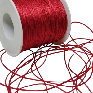 1 mm  Paracord Bileklik İpi, Paraşüt iplik Kırmızı Renk - Görsel 1