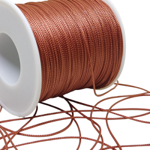 1 mm  Paracord Bileklik İpi, Paraşüt iplik Kiremit Renk - Görsel 1