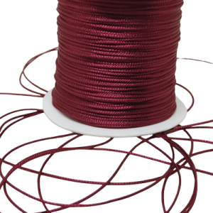 1 mm  Paracord Bileklik İpi, Paraşüt iplik Bordo Renk - Görsel 2