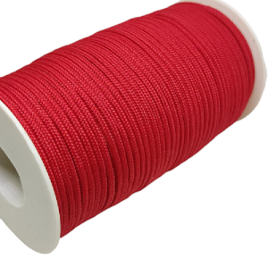 2 mm Paracord İp Kırmızı Renk 50 Metre Makara Sargı - Görsel 1