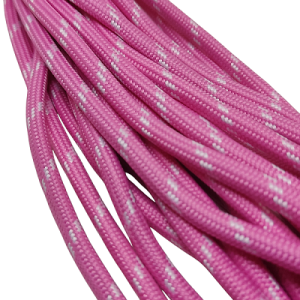 6 mm Paracord ip Açık Pembe Renk Şerit Desen - Görsel 3