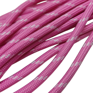6 mm Paracord ip Açık Pembe Renk Şerit Desen - Görsel 2