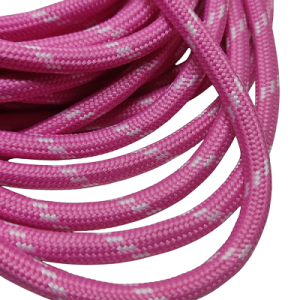 6 mm Paracord ip Açık Pembe Renk Şerit Desen - Görsel 1