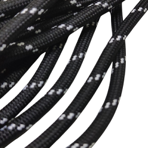 6 mm Paracord ip Siyah Renk Şerit Desen - Görsel 2