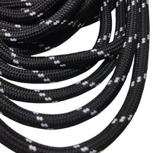 6 mm Paracord ip Siyah Renk Şerit Desen - Görsel 1