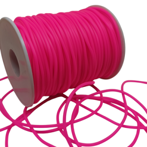 2 mm Silikon İplik Neon Koyu Pembe Renk 50 Metre - Görsel 3