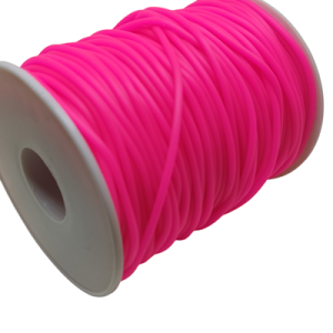2 mm Silikon İplik Neon Koyu Pembe Renk 50 Metre - Görsel 1