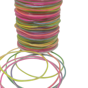 2 mm Silikon İplik Gökkuşağı Renk 50 Metre - Görsel 3