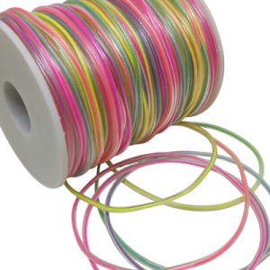 2 mm Silikon İplik Gökkuşağı Renk 50 Metre - Görsel 2