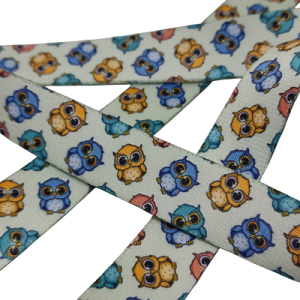 20 mm Recycled Baskılı Kolon Baykuş Desen - Görsel 2