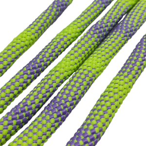 Paracord İp, Pet Tasma İpi 8 mm Nokta Desen Neon Sarı Lila Renk - Görsel 3