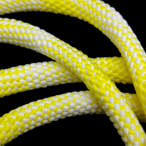 Paracord İp, Pet Tasma İpi 8 mm Nokta Desen Sarı Beyaz Renk - Görsel 3