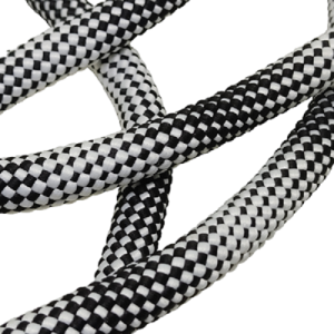 Paracord İp Elastic Cord 9 mm Nokta Desen Siyah Beyaz Renk  - Görsel 4