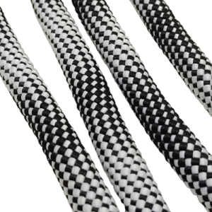 Paracord İp Elastic Cord 9 mm Nokta Desen Siyah Beyaz Renk  - Görsel 3