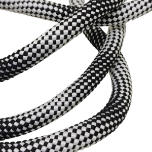 Paracord İp Elastic Cord 9 mm Nokta Desen Siyah Beyaz Renk  - Görsel 1