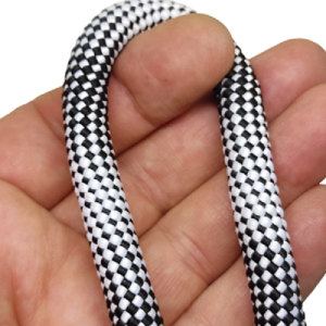 Paracord İp Elastic Cord 9 mm Nokta Desen Siyah Beyaz Renk  - Görsel 2