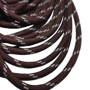 6 mm Paracord ip Koyu Kahve Renk Şerit Desen - Görsel 1