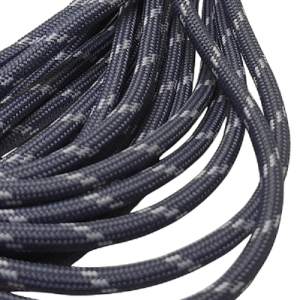 6 mm Paracord ip Gri Renk Şerit Desen - Görsel 1