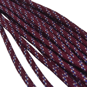 4 mm Paracord İp Bordo Renk Mavi Beyaz Şerit - Görsel 3