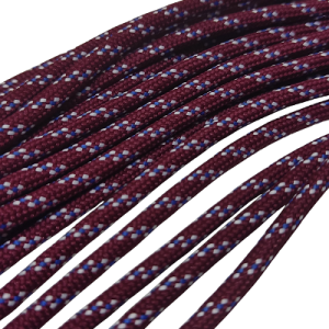 4 mm Paracord İp Bordo Renk Mavi Beyaz Şerit - Görsel 2
