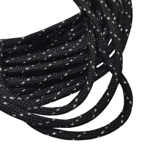 4 mm Paracord İp Simli Siyah Renk   - Görsel 1