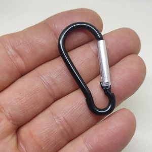 Paracord Aksesuar Karabina Armut Model Siyah Renk - Görsel 1