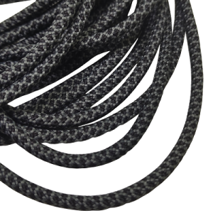 4 mm Paracord İp Kristal Desen Gri Siyah Renk - Görsel 1